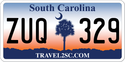 SC license plate ZUQ329