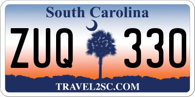 SC license plate ZUQ330