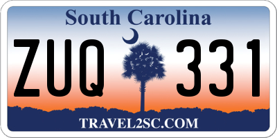 SC license plate ZUQ331