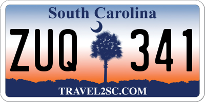 SC license plate ZUQ341