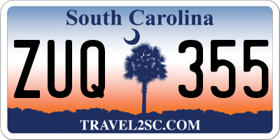 SC license plate ZUQ355