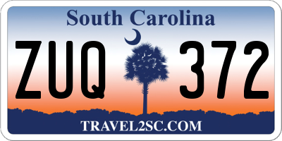 SC license plate ZUQ372