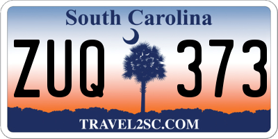 SC license plate ZUQ373