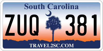 SC license plate ZUQ381