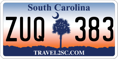 SC license plate ZUQ383