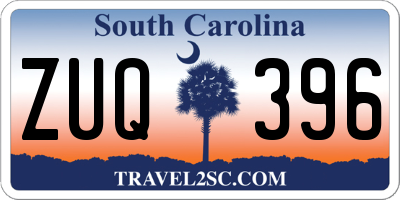 SC license plate ZUQ396