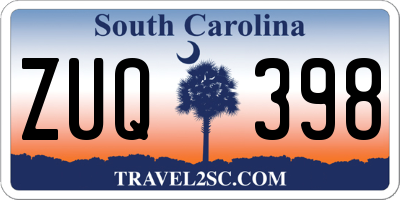 SC license plate ZUQ398