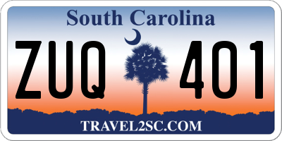 SC license plate ZUQ401