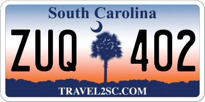 SC license plate ZUQ402