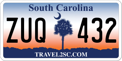 SC license plate ZUQ432