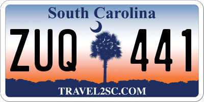 SC license plate ZUQ441