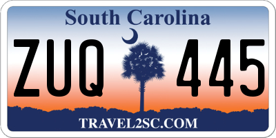 SC license plate ZUQ445