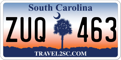 SC license plate ZUQ463