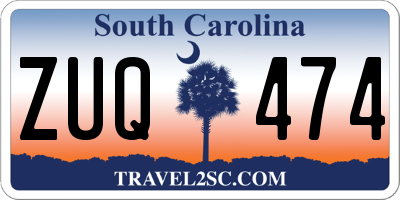 SC license plate ZUQ474