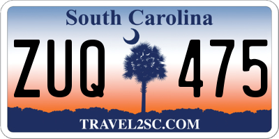 SC license plate ZUQ475
