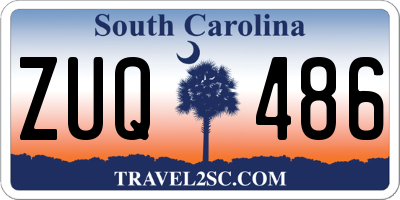 SC license plate ZUQ486