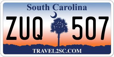 SC license plate ZUQ507