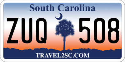SC license plate ZUQ508