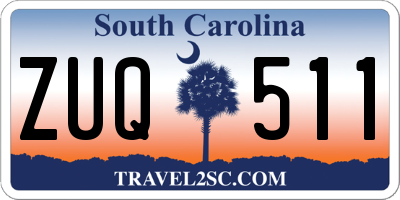 SC license plate ZUQ511