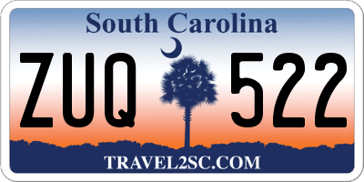 SC license plate ZUQ522
