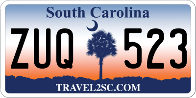 SC license plate ZUQ523
