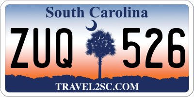 SC license plate ZUQ526