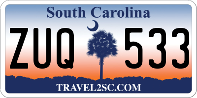 SC license plate ZUQ533