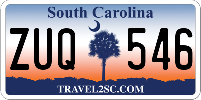 SC license plate ZUQ546
