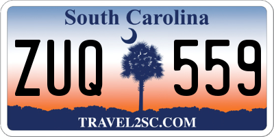 SC license plate ZUQ559