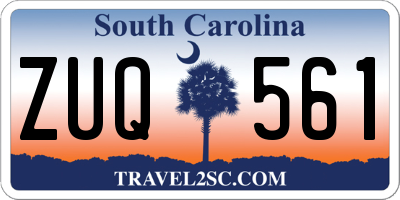 SC license plate ZUQ561