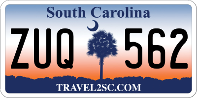 SC license plate ZUQ562