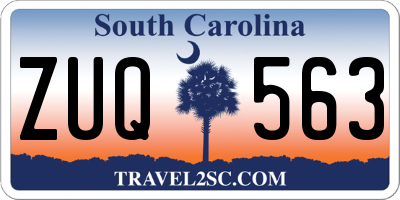 SC license plate ZUQ563