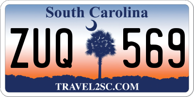 SC license plate ZUQ569