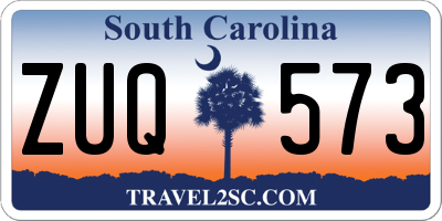 SC license plate ZUQ573