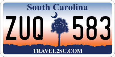 SC license plate ZUQ583