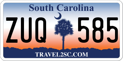 SC license plate ZUQ585