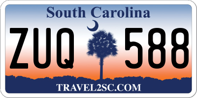 SC license plate ZUQ588