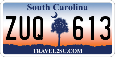 SC license plate ZUQ613