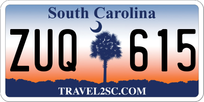 SC license plate ZUQ615