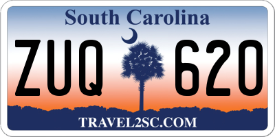 SC license plate ZUQ620