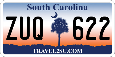 SC license plate ZUQ622
