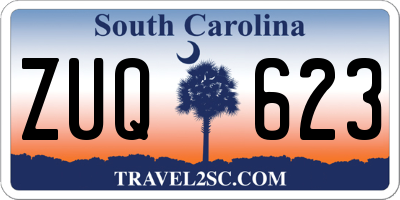 SC license plate ZUQ623