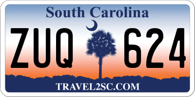 SC license plate ZUQ624