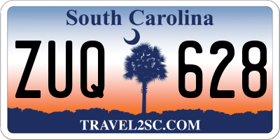 SC license plate ZUQ628