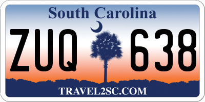 SC license plate ZUQ638