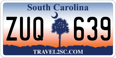 SC license plate ZUQ639