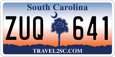 SC license plate ZUQ641