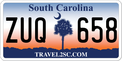 SC license plate ZUQ658