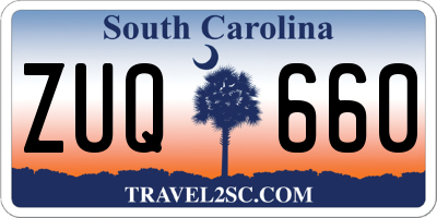 SC license plate ZUQ660