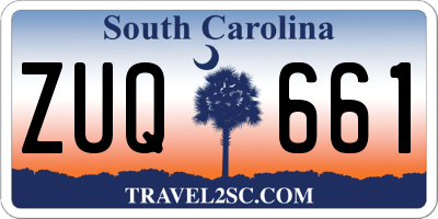 SC license plate ZUQ661